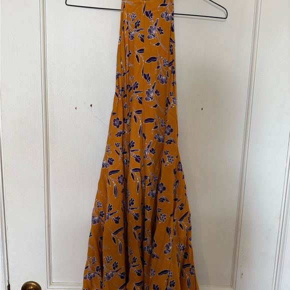 Kimchi Blue Mustard Floral Halter Mini Dress - Picture 4 of 5